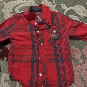 Red flannel pattern button down
